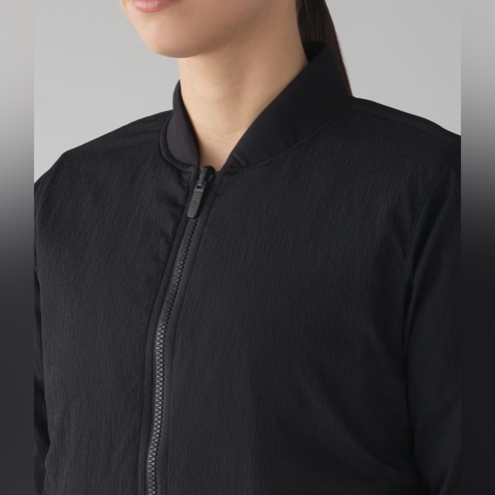 Lululemon Non Stop Bomber Reversible Jacket First Release in Black Size 4 Coat - Picture 4 of 12